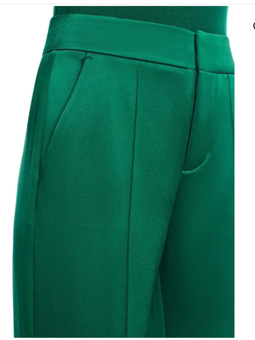 ALICE AND OLIVIA Elegant Green Wide-Leg Dress Pants - Picture 11 of 17